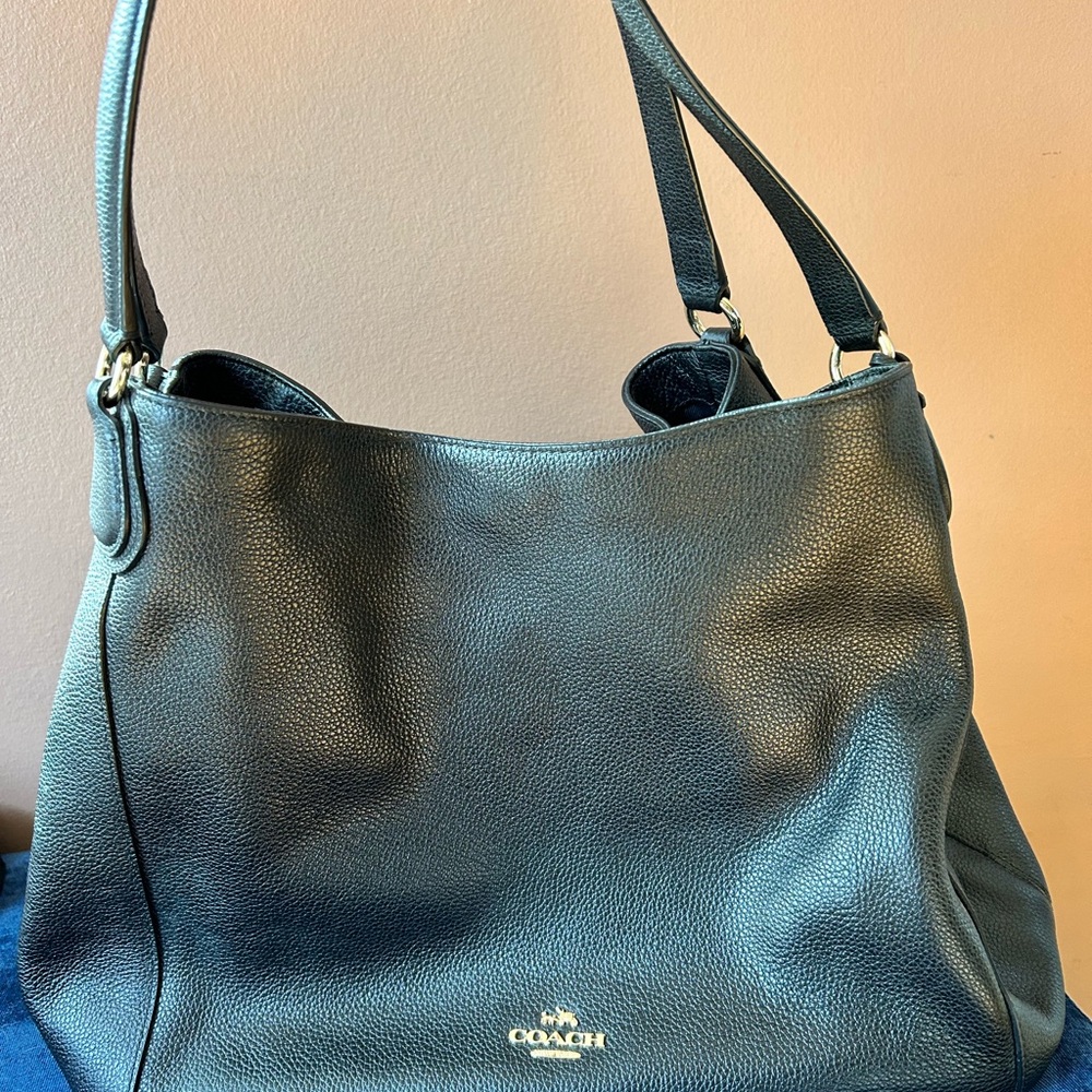 Coach Dark Leather Shoulder Bag